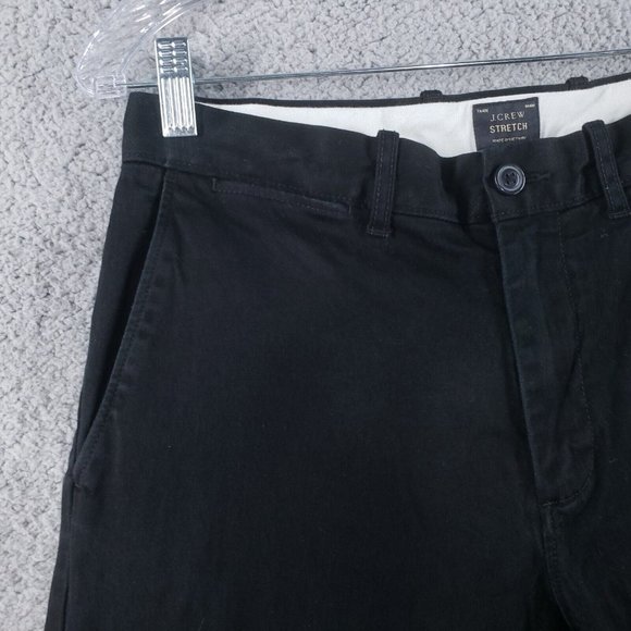 🚫SOLD🚫J Crew Mens Pants Black 30x30 100% Cotton Broken In Casual Chinos 484 - Picture 4 of 14